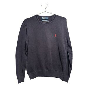 Polo by Ralph Lauren Vintage Navy Cotton Crew Neck Sweater Size Small
